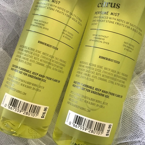 🌻Bath & Body Works Set of 2 Citrus Perfume Mist - Picture 6 of 6
